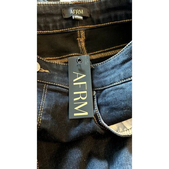 AFRM High Rise Skinny Jean Blue Denim Fitted Ankle Jeans NWT Size 31 - Picture 5 of 6